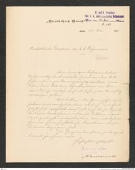 k.k. naturhistorisches Hofmuseum, Intendanzakten 1885-1896 (Hauer), Aktenzahl Z.268/1893, Seite 1